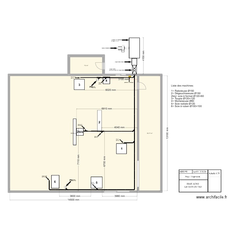 Aspiration ESAT ACNO Le Clos Du Nid. Plan de 3 pièces et 229 m2