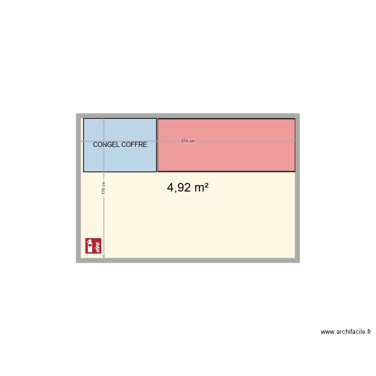 FoodTruck. Plan de 1 pièce et 5 m2