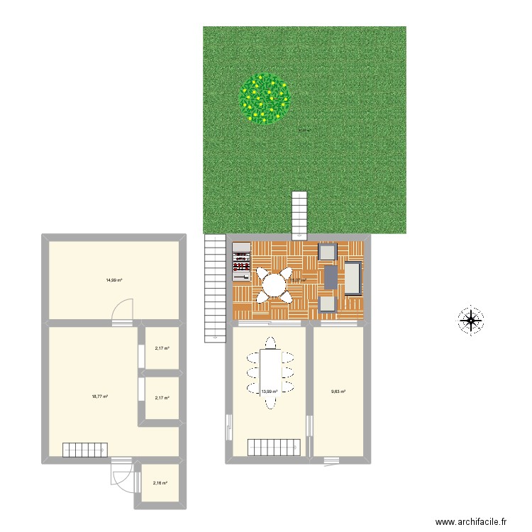 plan grange. Plan de 8 pièces et 79 m2