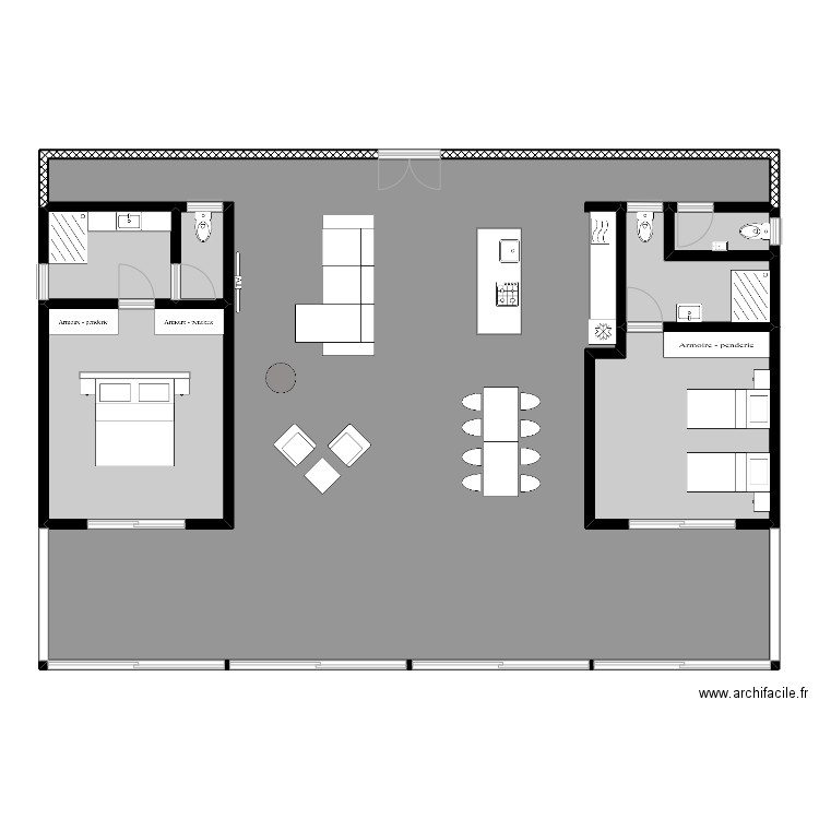 RW 01. Plan de 6 pièces et 165 m2