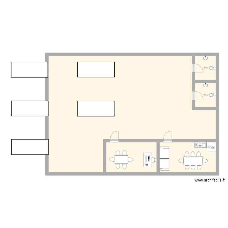 test. Plan de 5 pièces et 171 m2