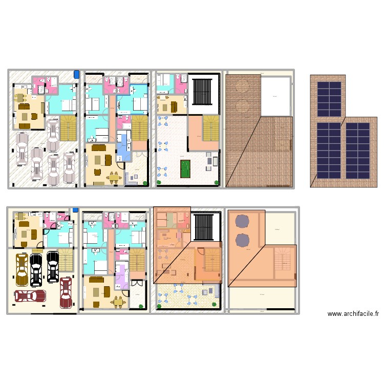 10/17 et 10/15. Plan de 96 pièces et 1202 m2