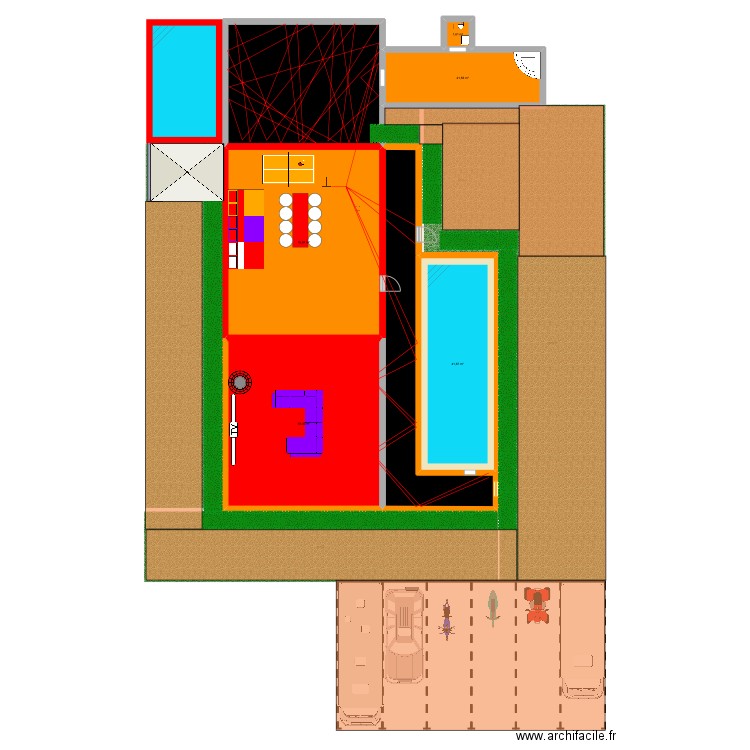 Layvin 3. Plan de 7 pièces et 297 m2