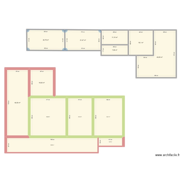 Plan Maison chez roux. Plan de 13 pièces et 330 m2