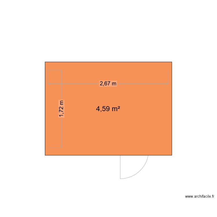 Poullailer. Plan de 1 pièce et 5 m2