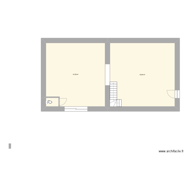 montoi. Plan de 2 pièces et 101 m2