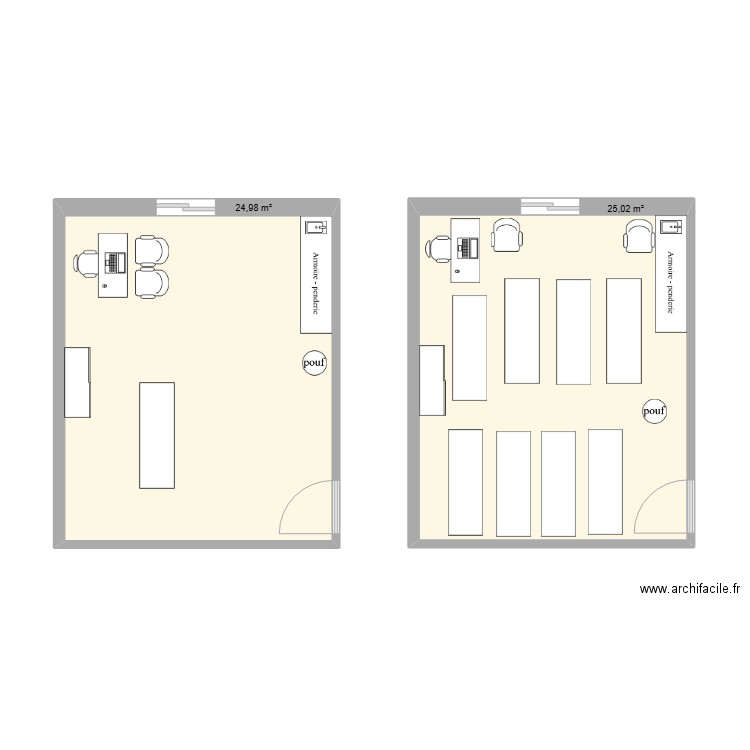 piece mariejo 2. Plan de 2 pièces et 50 m2