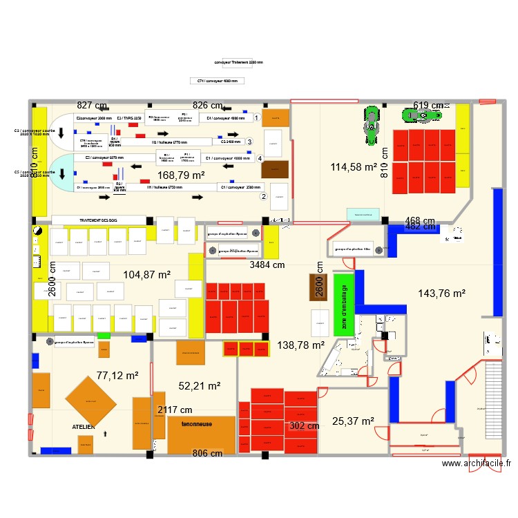 DETAIL AU M² . Plan de 17 pièces et 886 m2