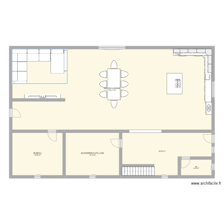 plan du red chausse . Plan de 5 pièces et 208 m2