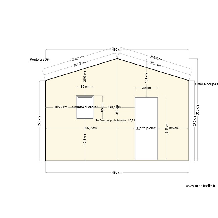 facade ouest pool house. Plan de 0 pièce et 0 m2