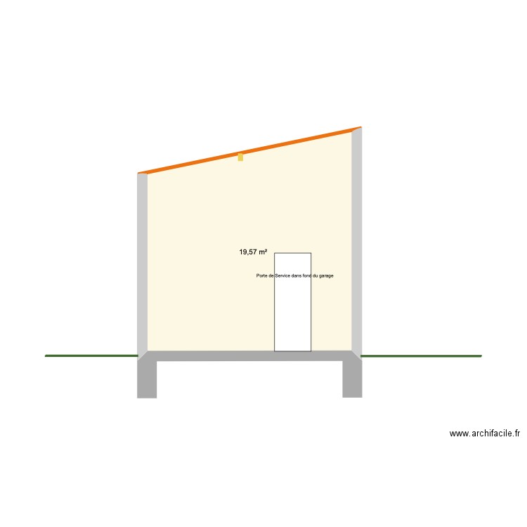 plan de coupe garage 2024 . Plan de 1 pièce et 20 m2