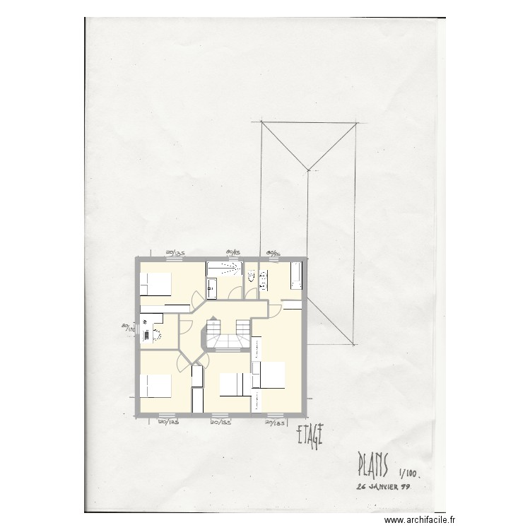 GAILLARD. Plan de 6 pièces et 86 m2