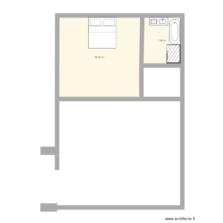 Trébeurden 2. Plan de 2 pièces et 34 m2