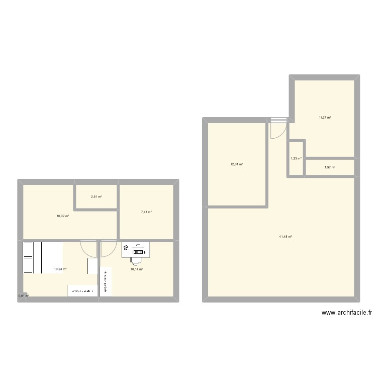 maison le cres. Plan de 11 pièces et 108 m2