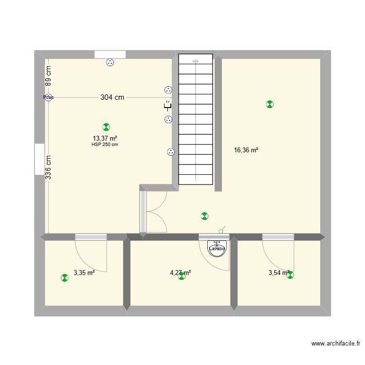 PLAN CHEZ OUSMANE. Plan de 5 pièces et 41 m2