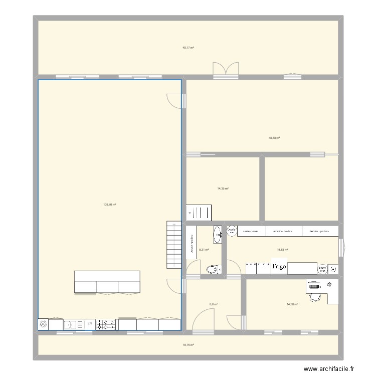 plan baggou. Plan de 9 pièces et 285 m2