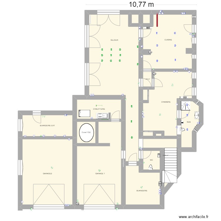 APPIA RDC. Plan de 17 pièces et 203 m2