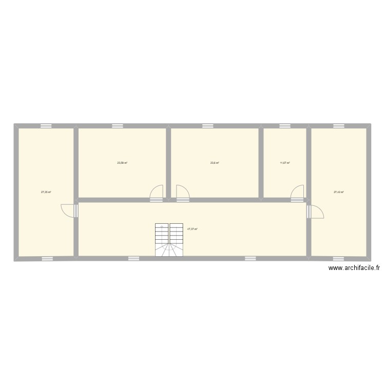 Maison Ferme 1er. Plan de 6 pièces et 161 m2