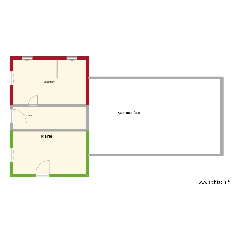 PLAN MAIRIE. Plan de 3 pièces et 141 m2