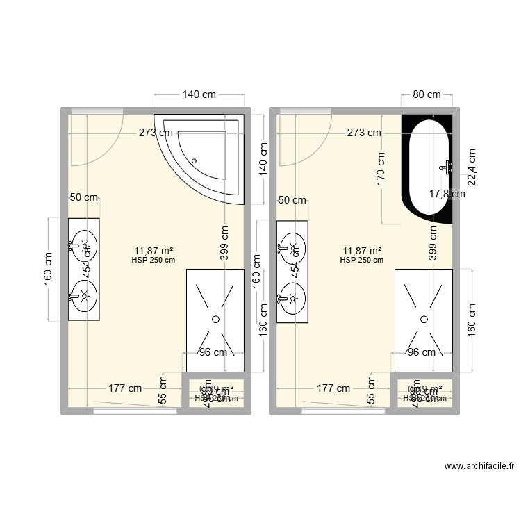 iooss. Plan de 4 pièces et 25 m2