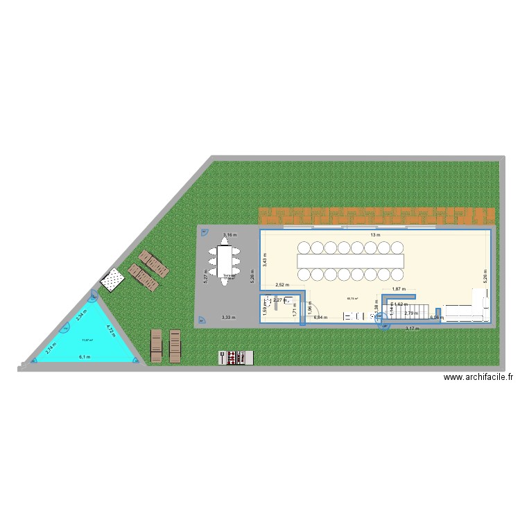 SAWADEE 2026 N1. Plan de 3 pièces et 94 m2