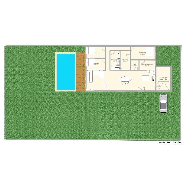 Maison Nettp. Plan de 9 pièces et 231 m2