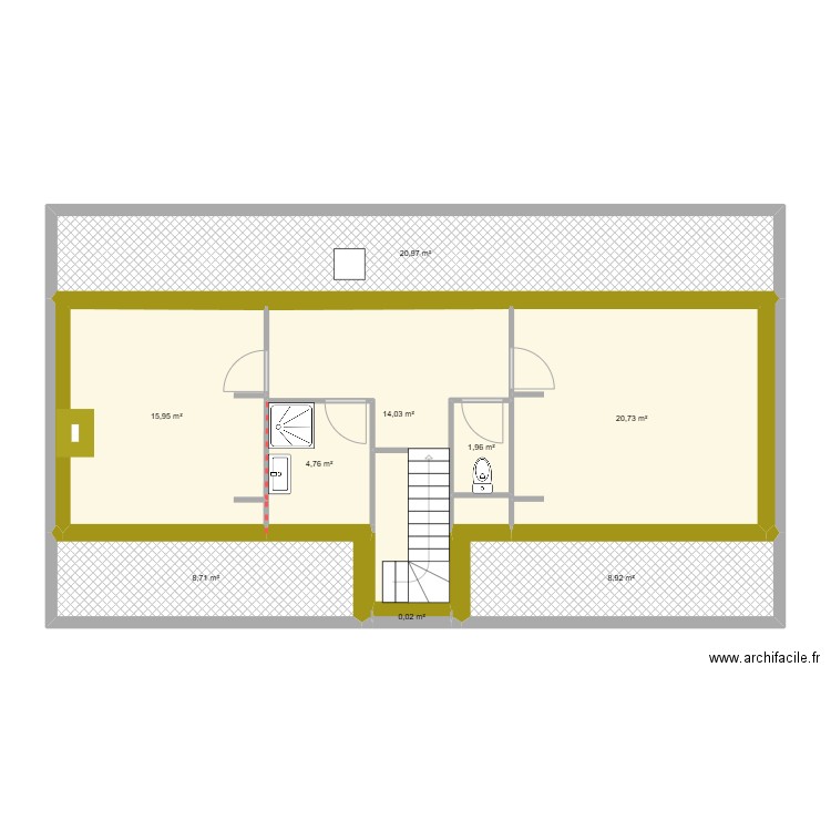 chris. Plan de 9 pièces et 96 m2