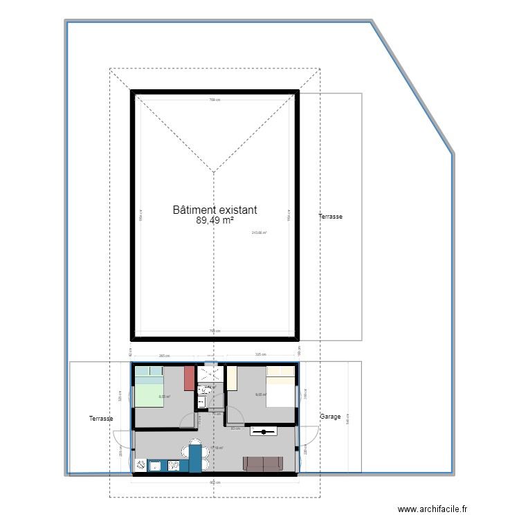 2 Chambres. Plan de 6 pièces et 467 m2