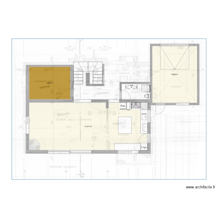 Cossettes_Rez. Plan de 2 pièces et 60 m2