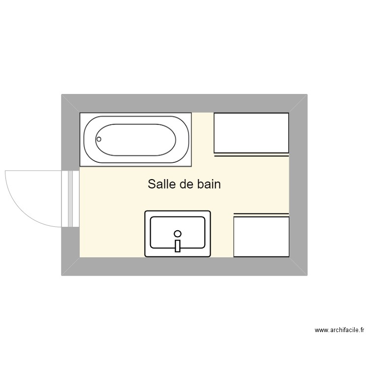 MAIROT Jacqueline. Plan de 1 pièce et 6 m2