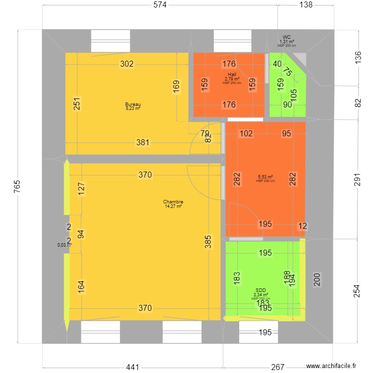 Lincent Complet sans mur cuisine Version Marine sdb 5. Plan de 16 pièces et 137 m2