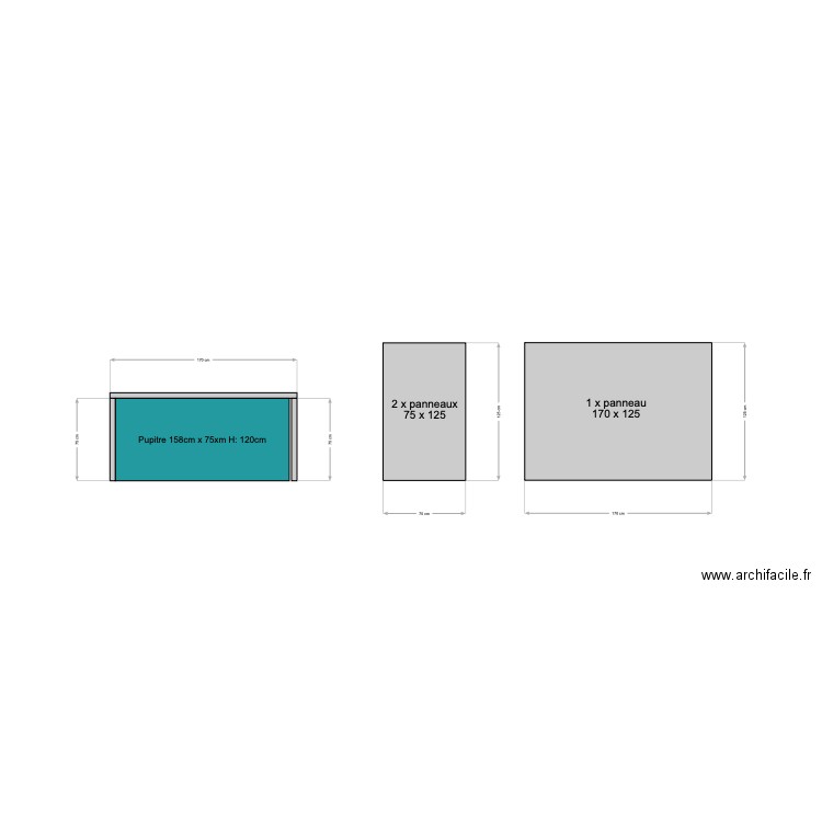 UNI pupitre. Plan de 0 pièce et 0 m2