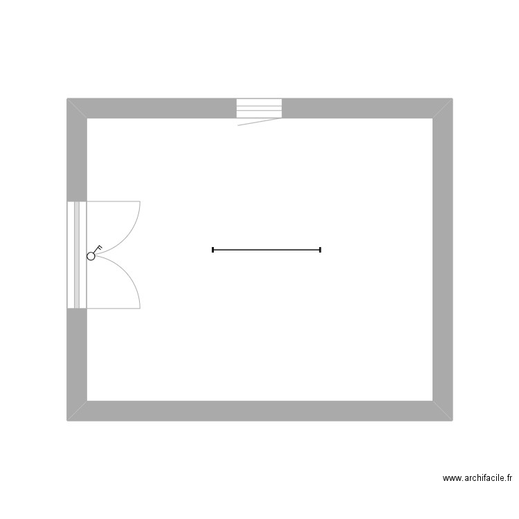 Cave. Plan de 1 pièce et 17 m2