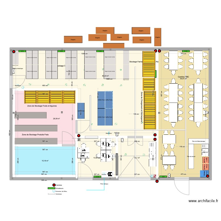 Hangar Beta 2. Plan de 6 pièces et 206 m2