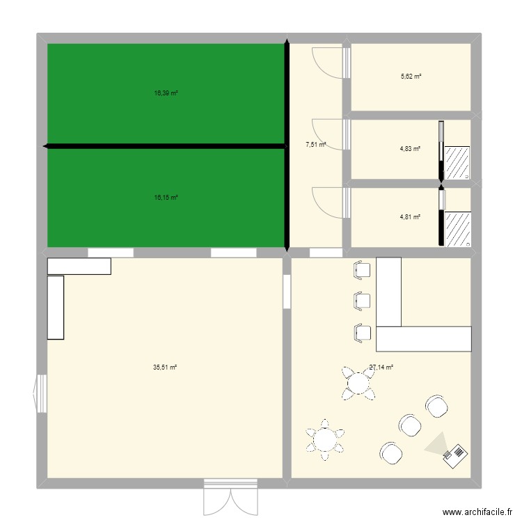 DFOOTTOI. Plan de 8 pièces et 118 m2