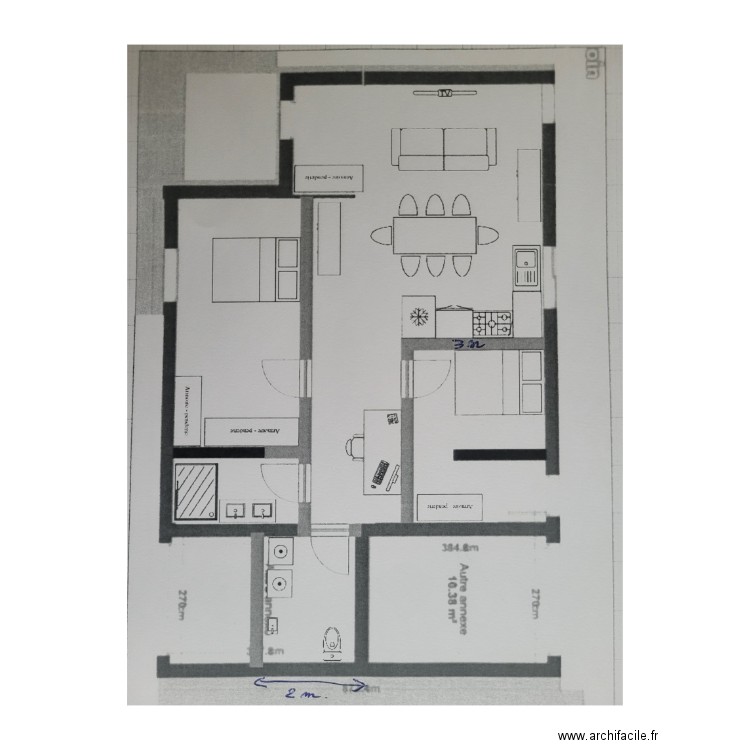 1er. Plan de 0 pièce et 0 m2