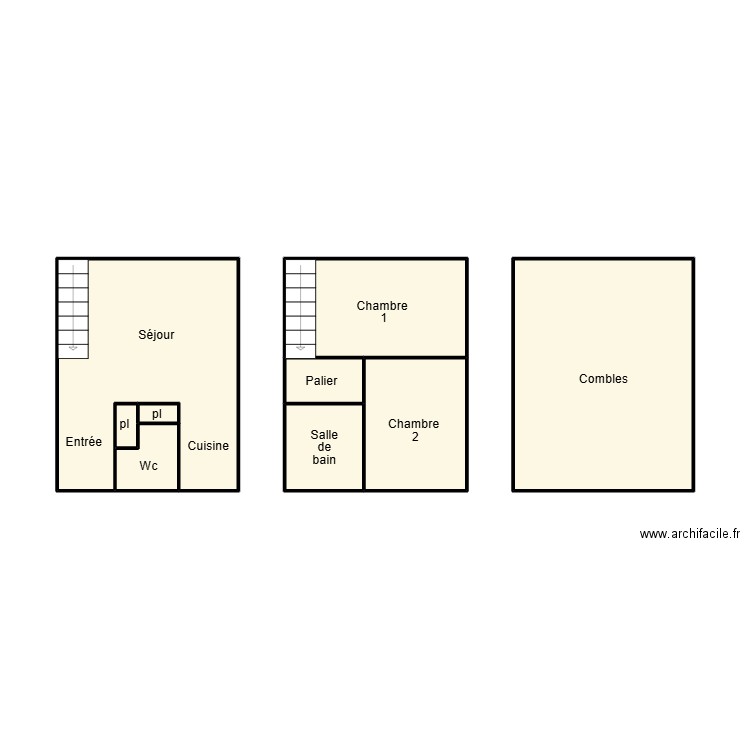 QUIMPER BENARD. Plan de 9 pièces et 38 m2