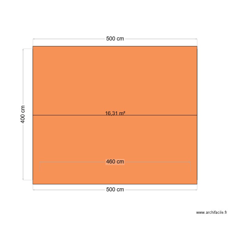 aaa. Plan de 1 pièce et 16 m2