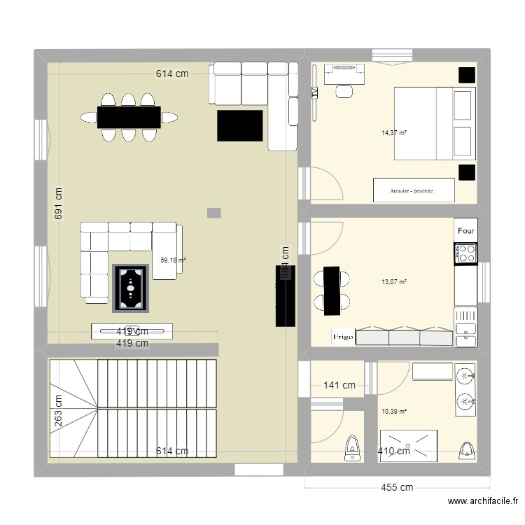 PLAN 2. Plan de 4 pièces et 97 m2