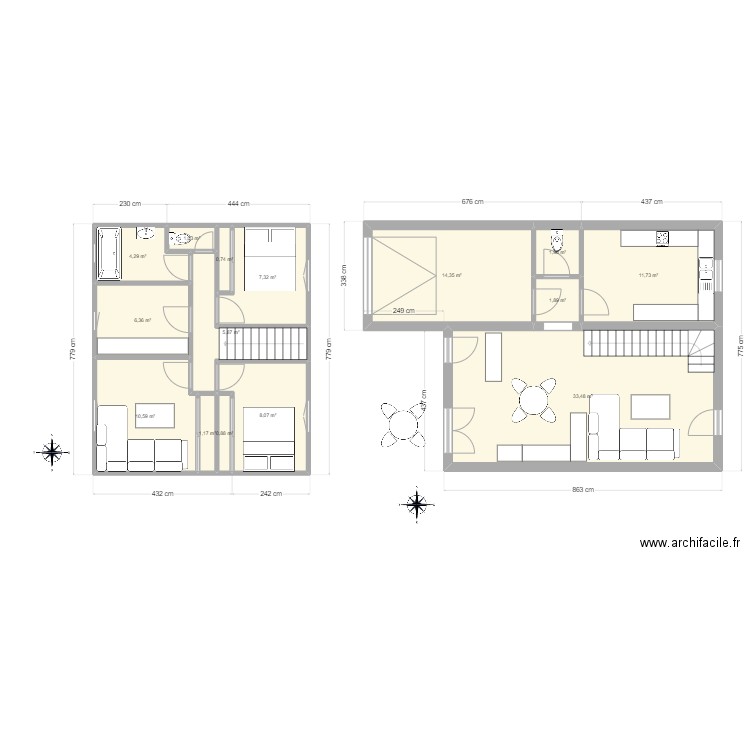 maison. Plan de 15 pièces et 110 m2