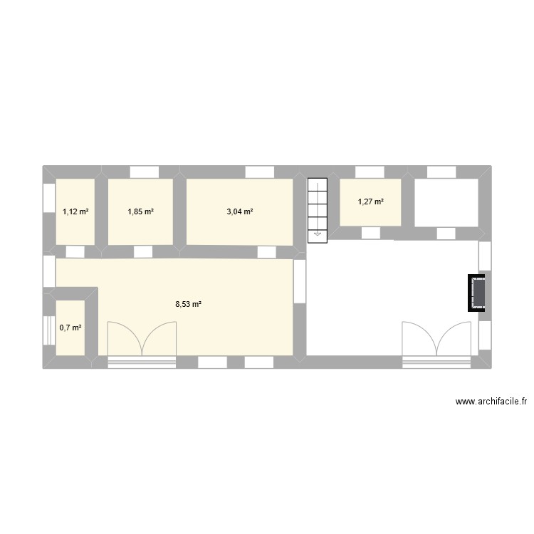 Plan maison St fu. Plan de 6 pièces et 17 m2