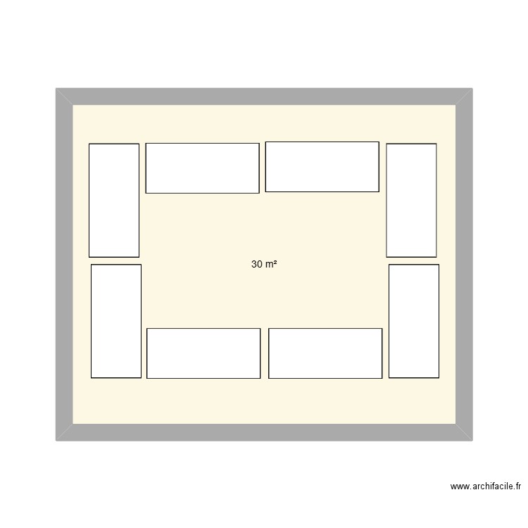 Central. Plan de 1 pièce et 30 m2