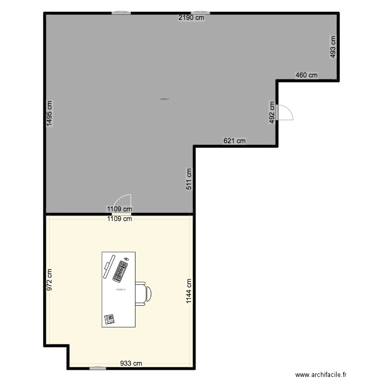 plan local. Plan de 2 pièces et 373 m2