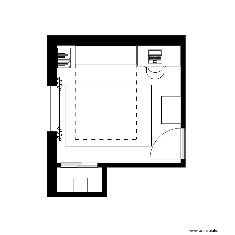 chabot ch3. Plan de 2 pièces et 10 m2