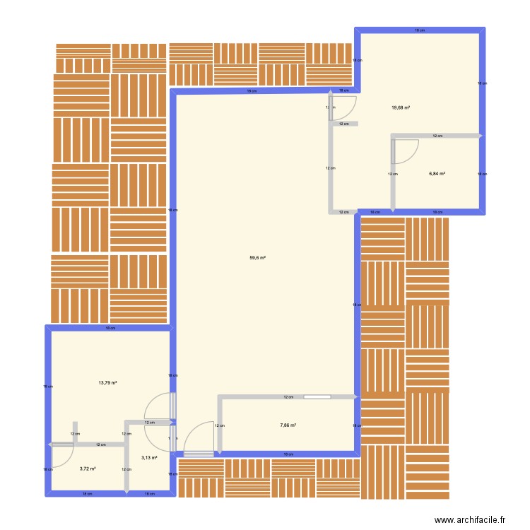 TONY T3 . Plan de 7 pièces et 115 m2