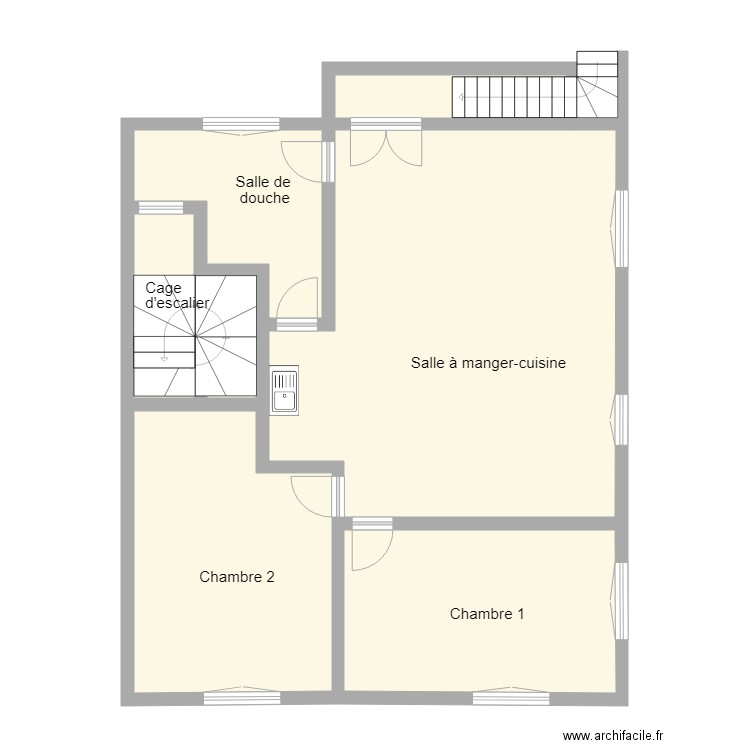 CAMELIN ETAGE  . Plan de 8 pièces et 101 m2