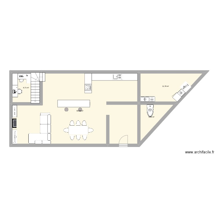 ma maison. Plan de 4 pièces et 88 m2