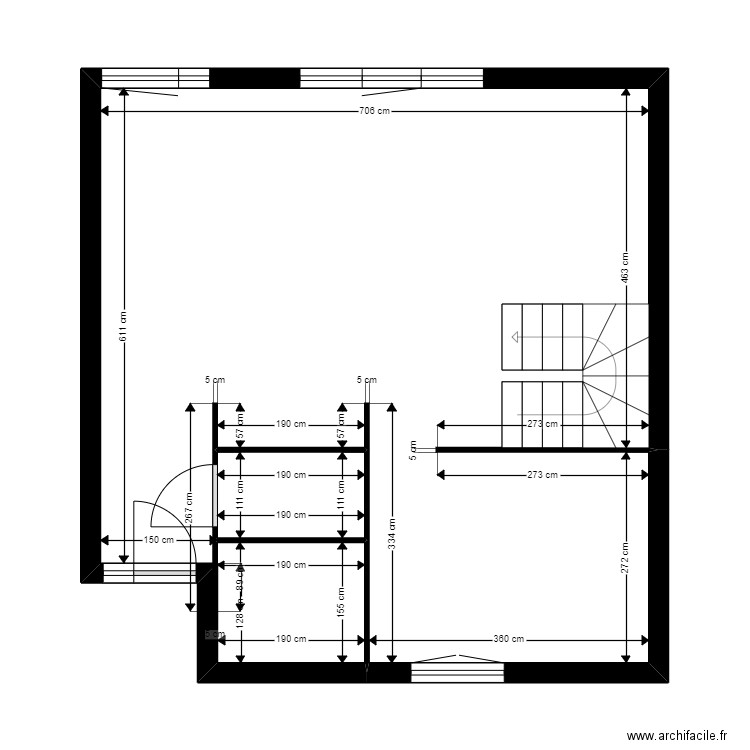 DAH BELLANGEON. Plan de 9 pièces et 101 m2