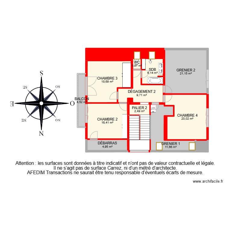 BI25969-. Plan de 44 pièces et 599 m2