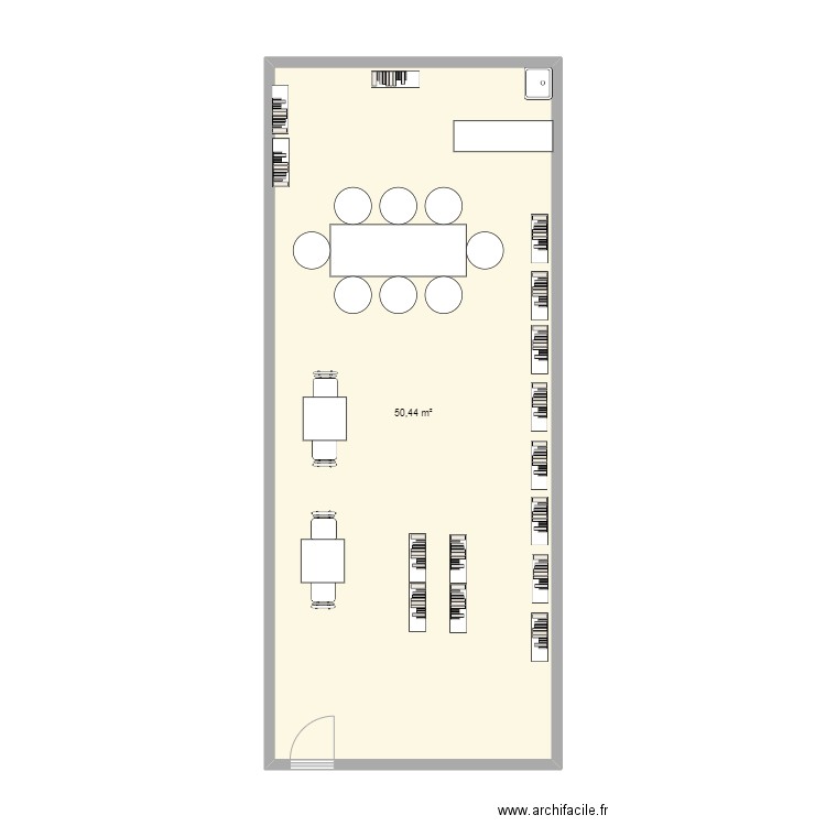 marci 2. Plan de 1 pièce et 50 m2